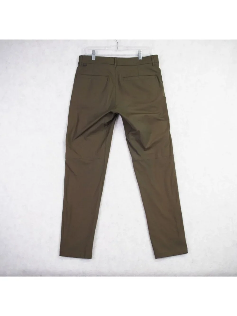 Lululemon Mens Commission Slim Fit Pants Warpstreme Sz 30x28 Olive Green LM5439S